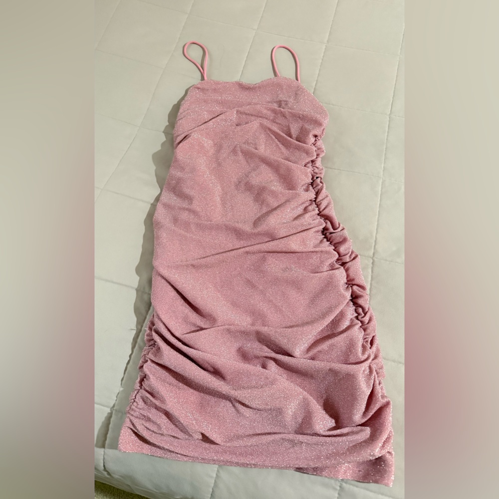 Pink Ruched Dress